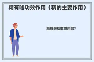精有啥功效作用（精的主要作用）