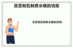 灵芝和石斛煮水喝的功效