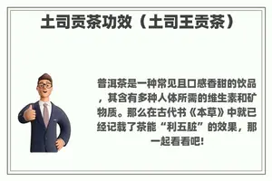 土司贡茶功效（土司王贡茶）