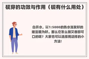 砚穿的功效与作用（砚有什么用处）