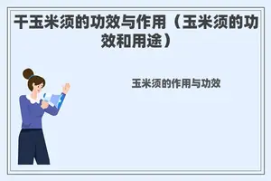 干玉米须的功效与作用（玉米须的功效和用途）