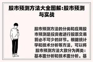 股市预测方法大全图解:股市预测与实战