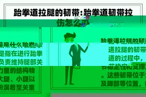 跆拳道拉腿的韧带:跆拳道韧带拉伤怎么办