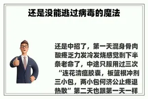 还是没能逃过病毒的魔法